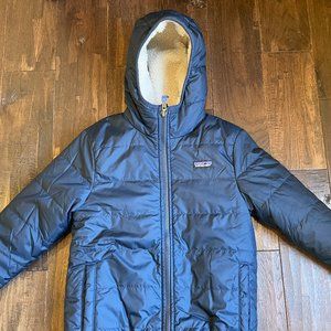 Patagonia Kids Shearling Lined Reversible Puffer Coat
